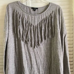 Gray long sleeved tunic